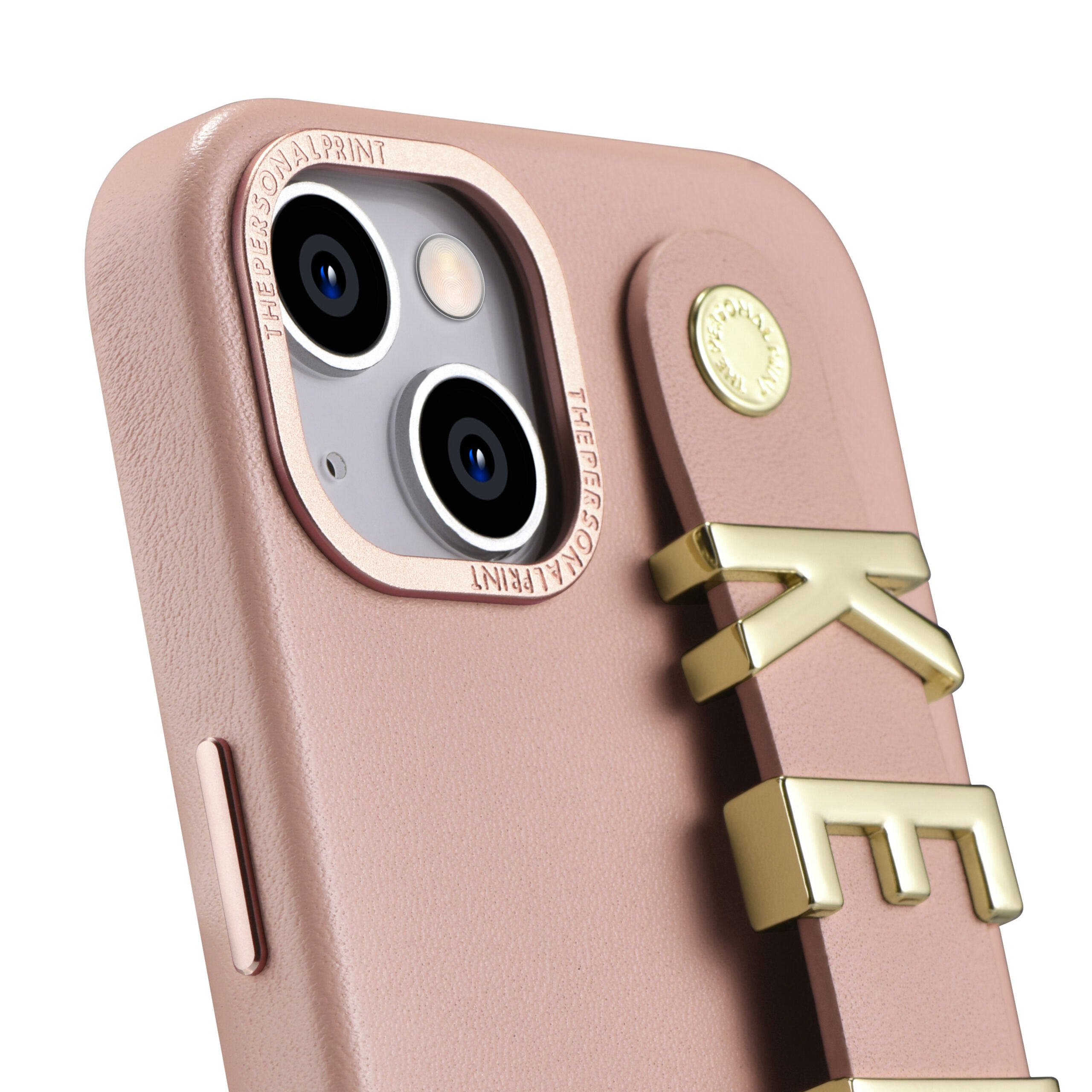 iPhone 14 Plus Letter Strap Case- Blush Nude - Image 2