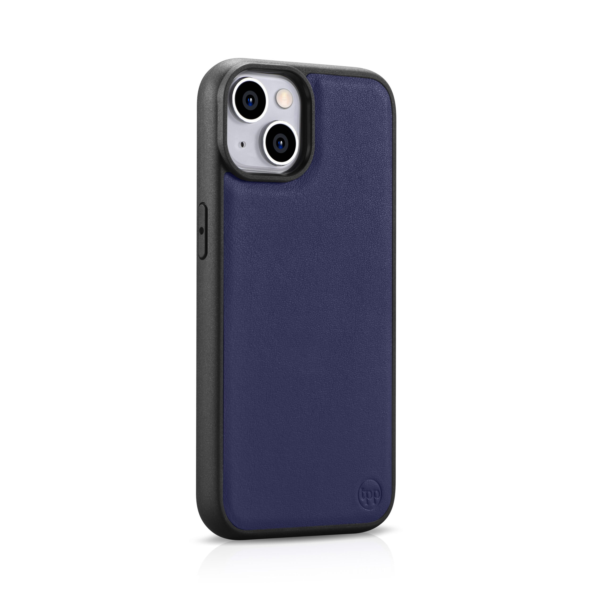 iPhone 14 Plus Nappa Leather Case - Navy Blue - Image 2