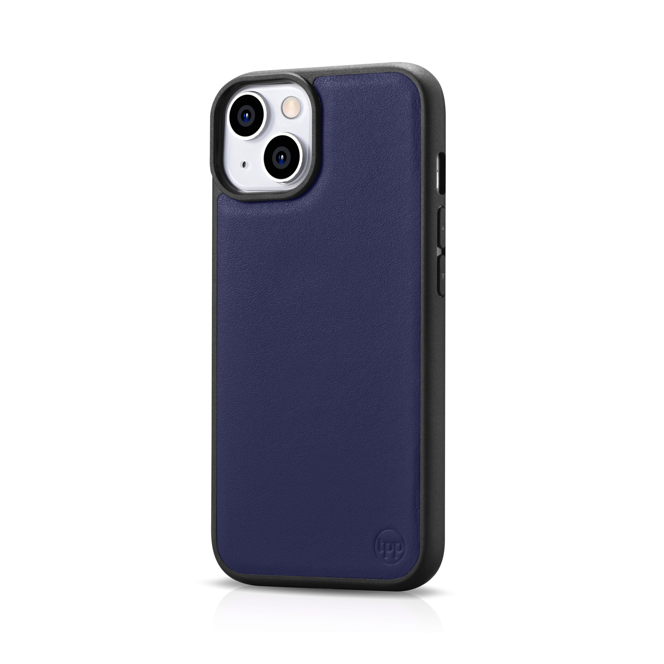 iPhone 14 Plus Nappa Leather Case - Navy Blue - Image 4
