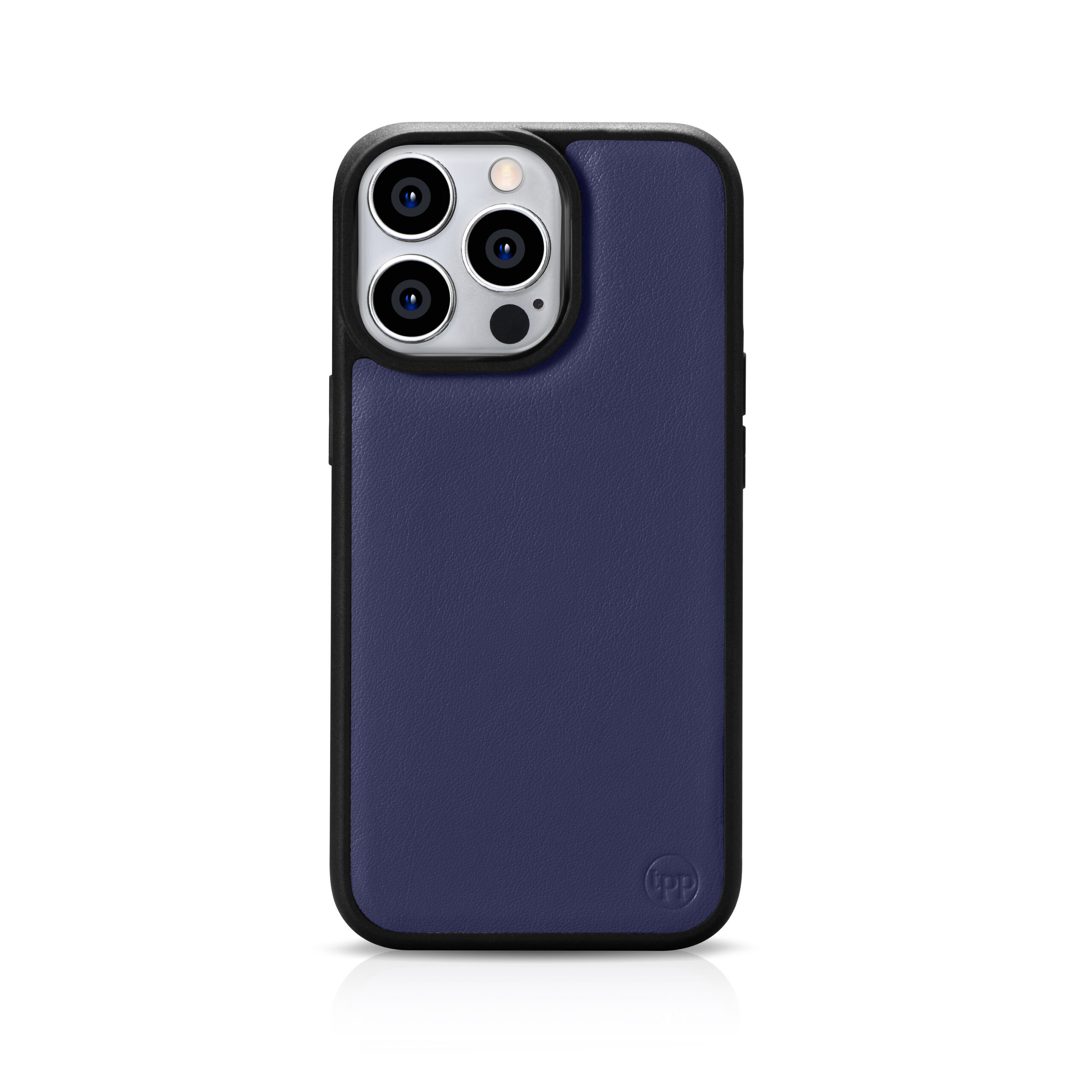 iPhone 14 Pro Nappa Leather Case - Navy Blue - Image 5