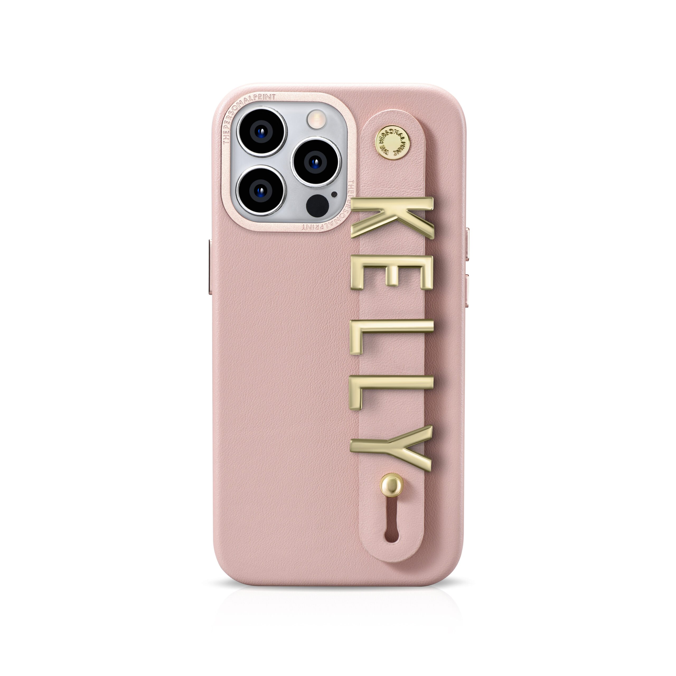 iPhone 15 Pro Letter Strap Case- Blush Nude - Image 3