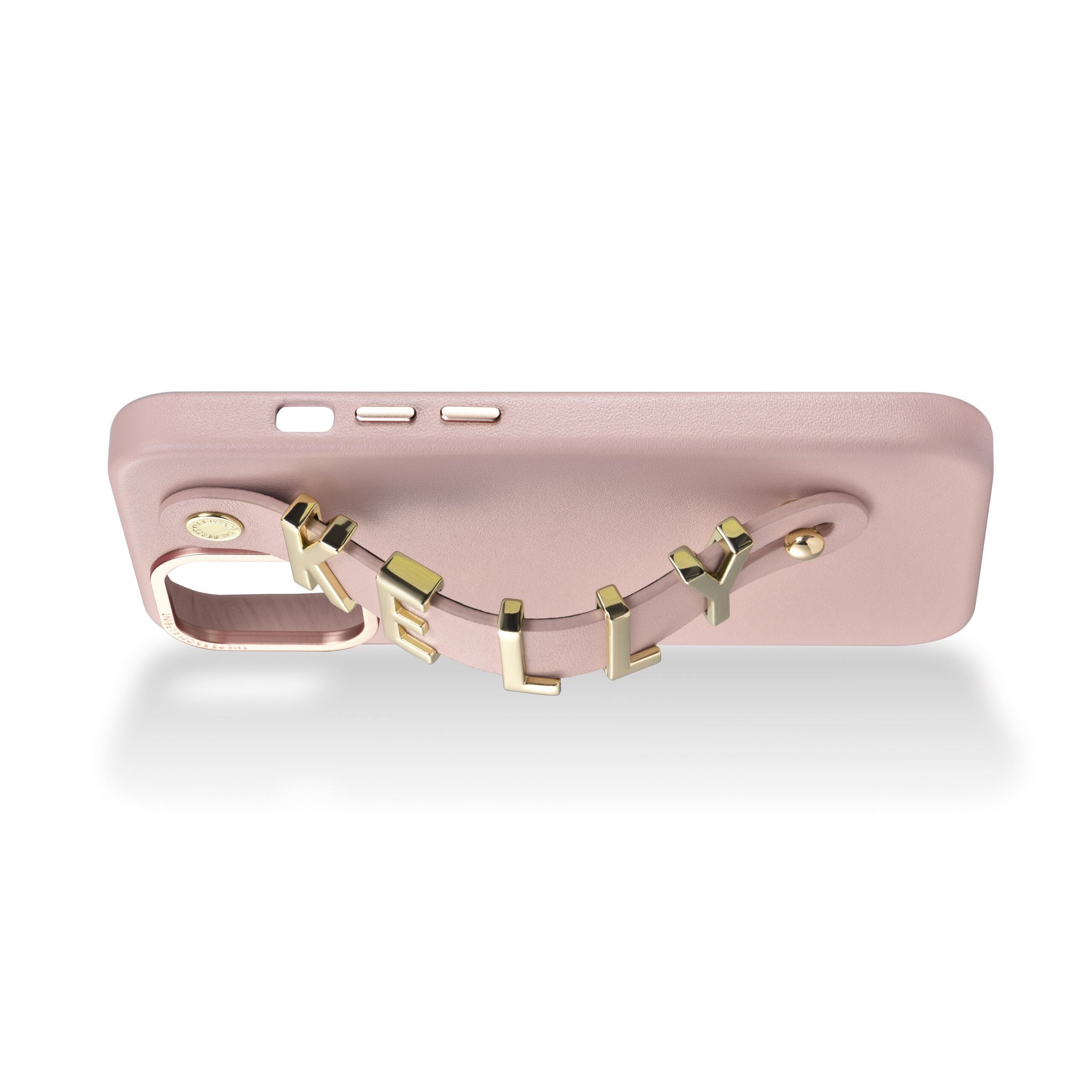 iPhone 15 Pro Letter Strap Case- Blush Nude - Image 6