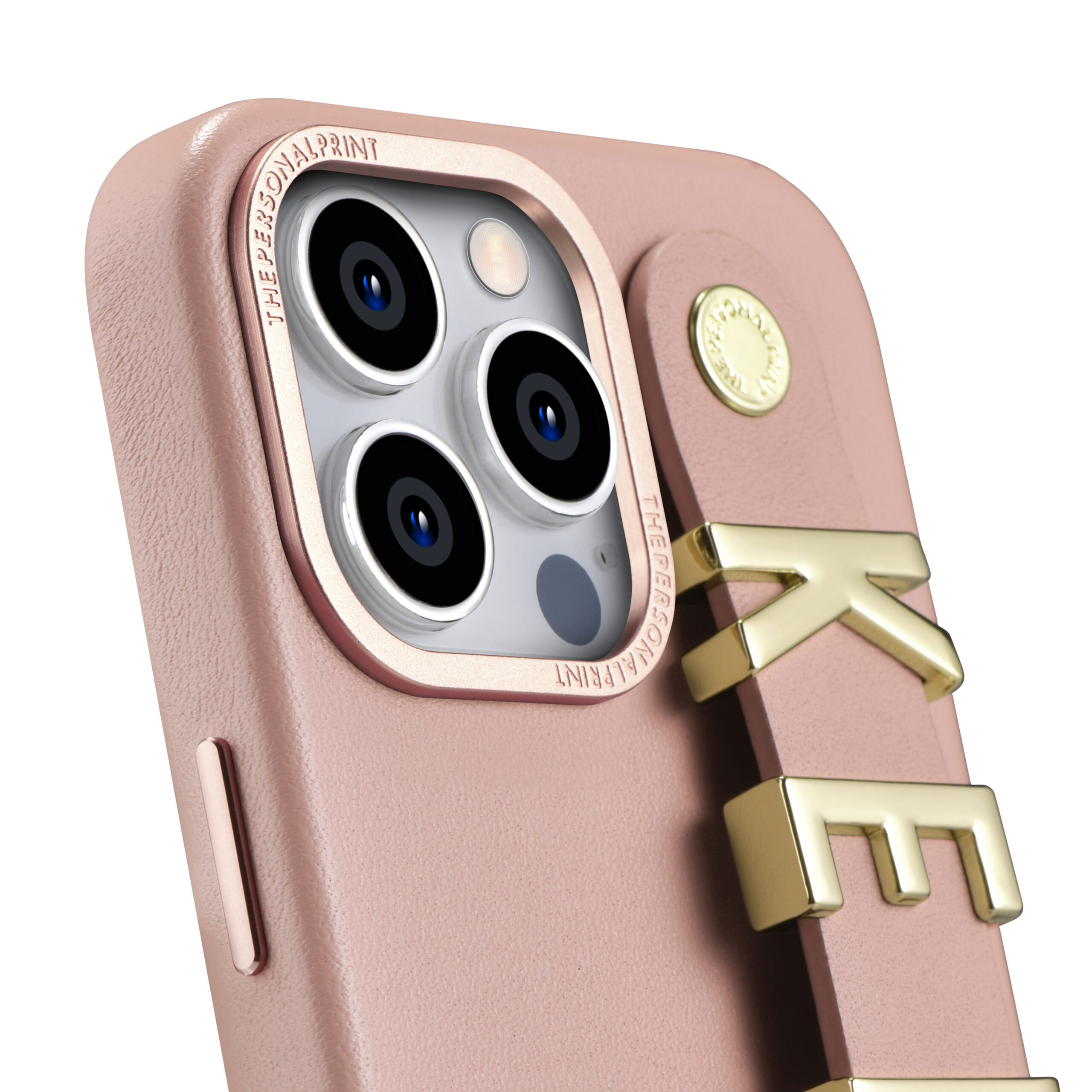 iPhone 15 Pro Letter Strap Case- Blush Nude - Image 2