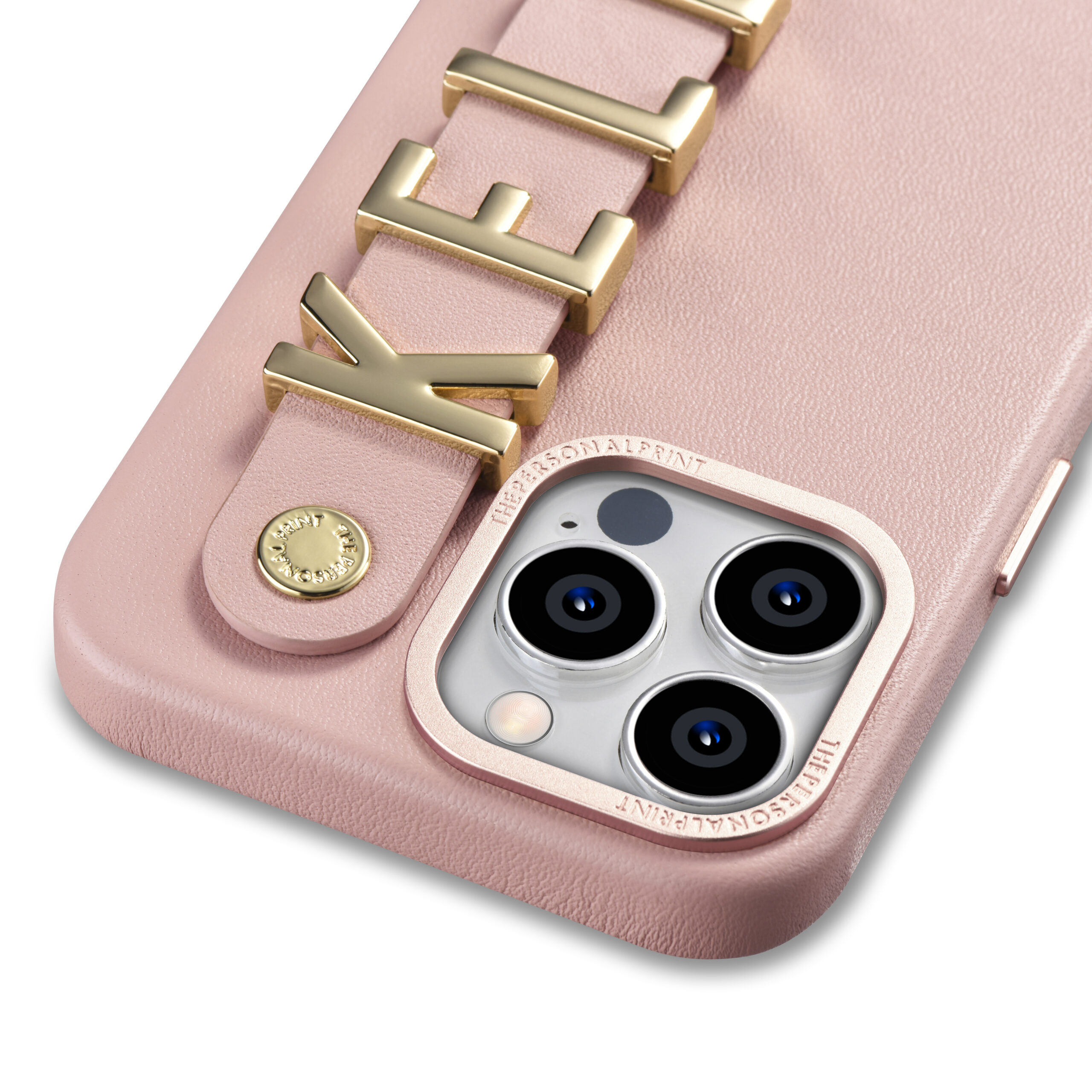 iPhone 15 Pro Letter Strap Case- Blush Nude - Image 5