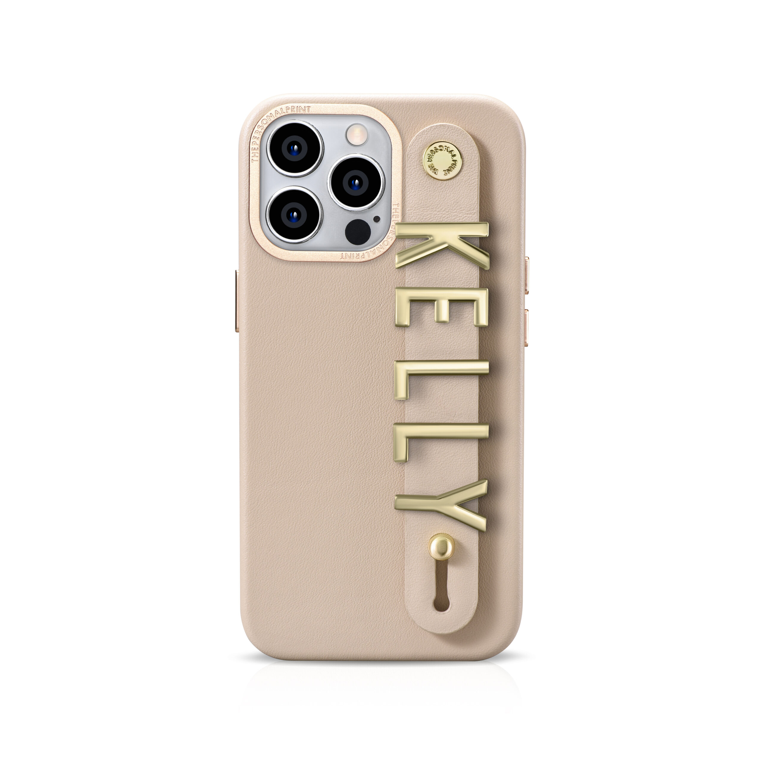 iPhone 15 Pro Letter Strap Case- Nude - Image 6