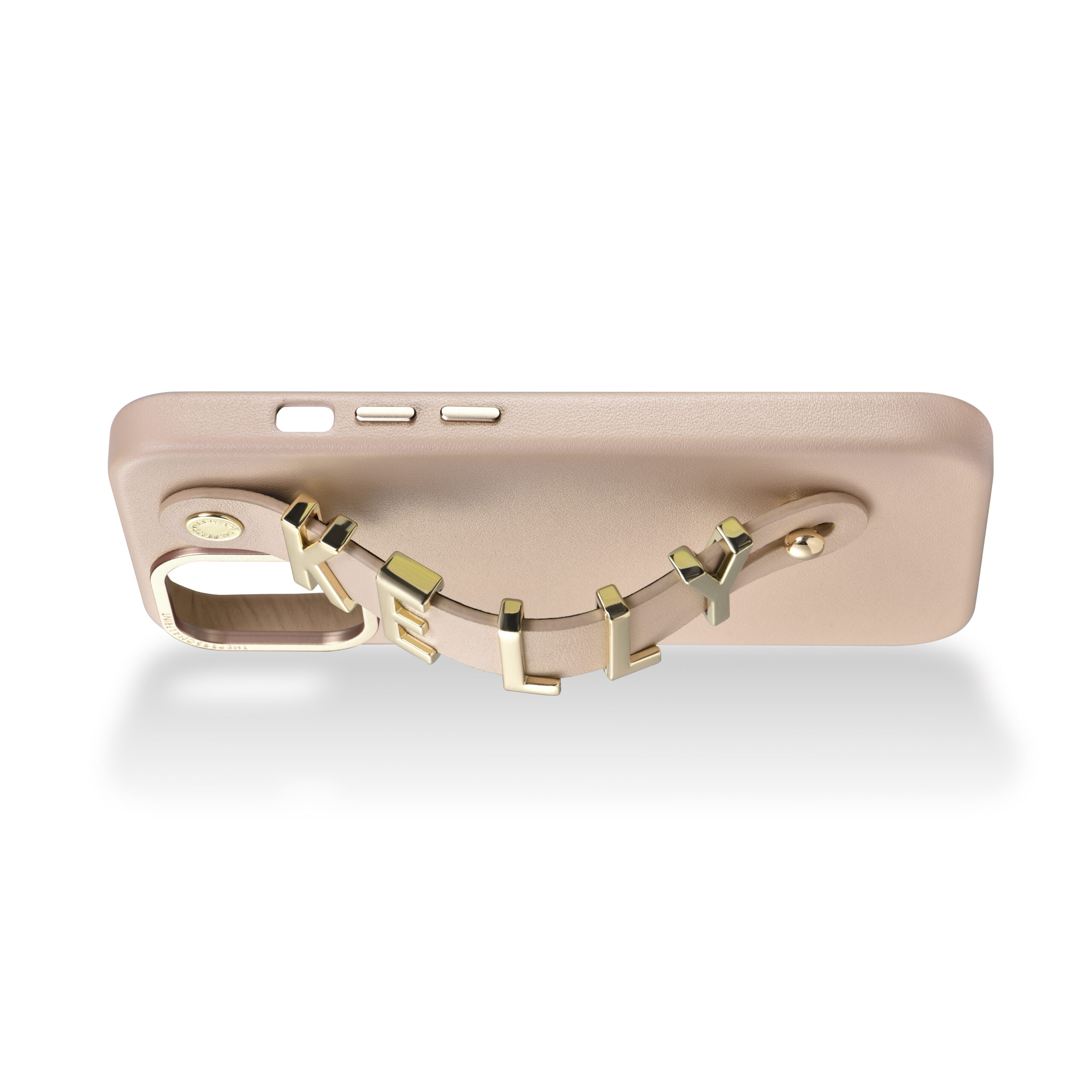 iPhone 15 Pro Letter Strap Case- Nude - Image 5