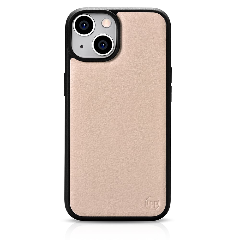 iPhone 14 Nappa Leather Case - Nude