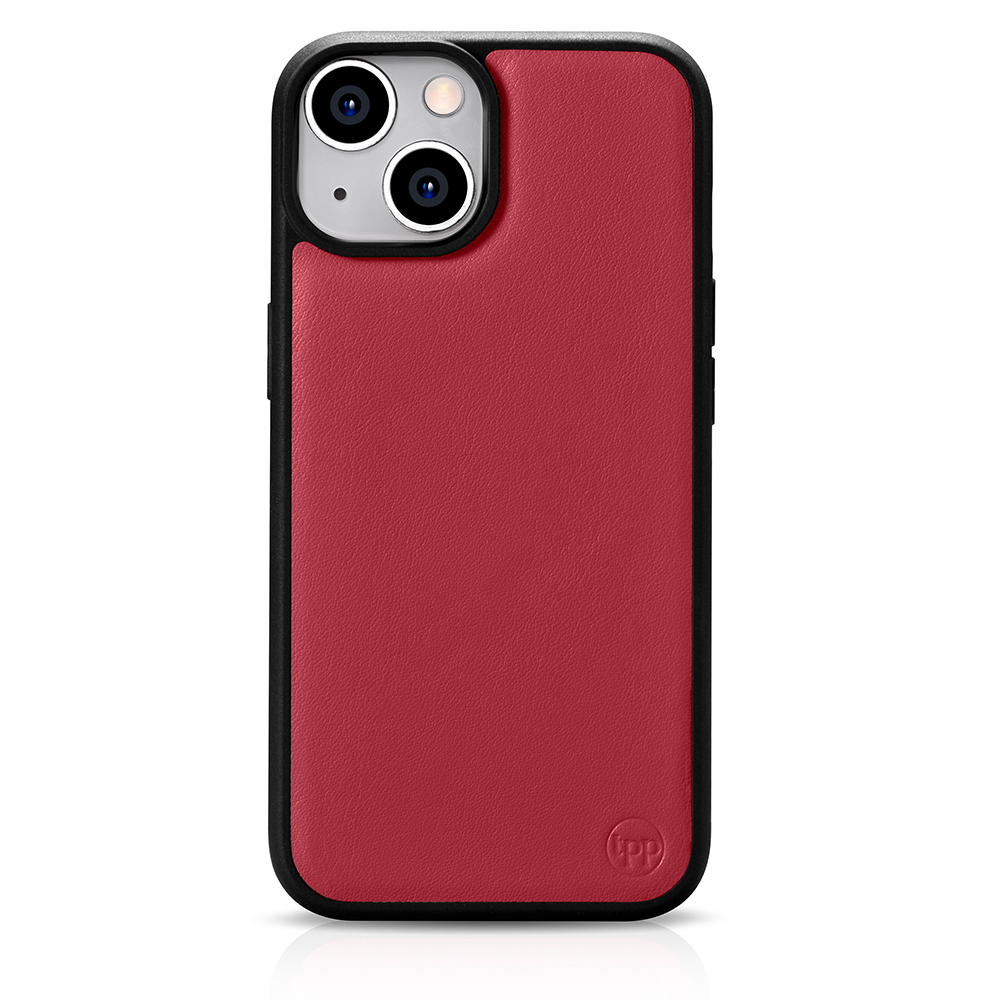 iPhone 14 Plus Nappa Leather Case - Red