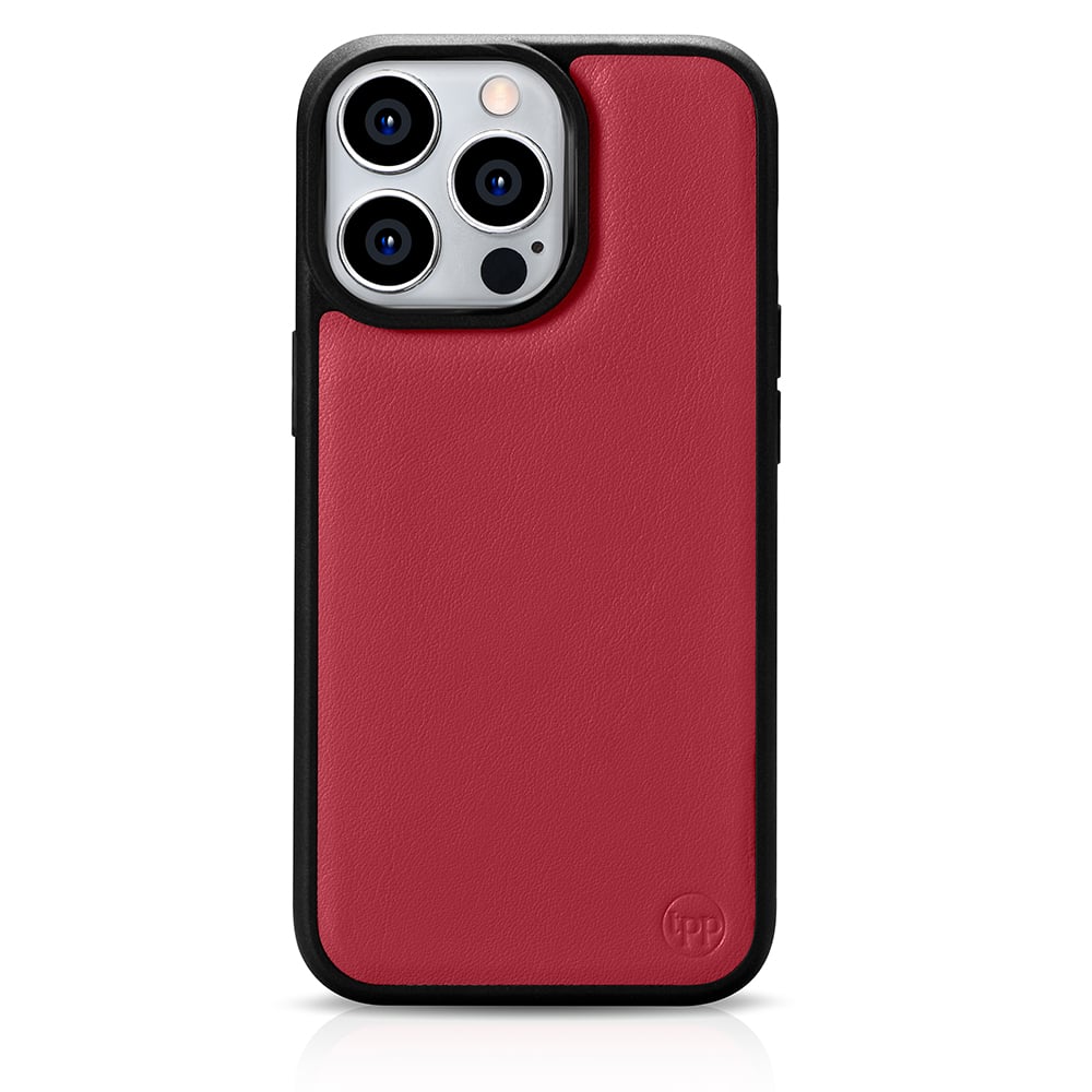 iPhone 14 Pro Max Nappa Leather Case - Red