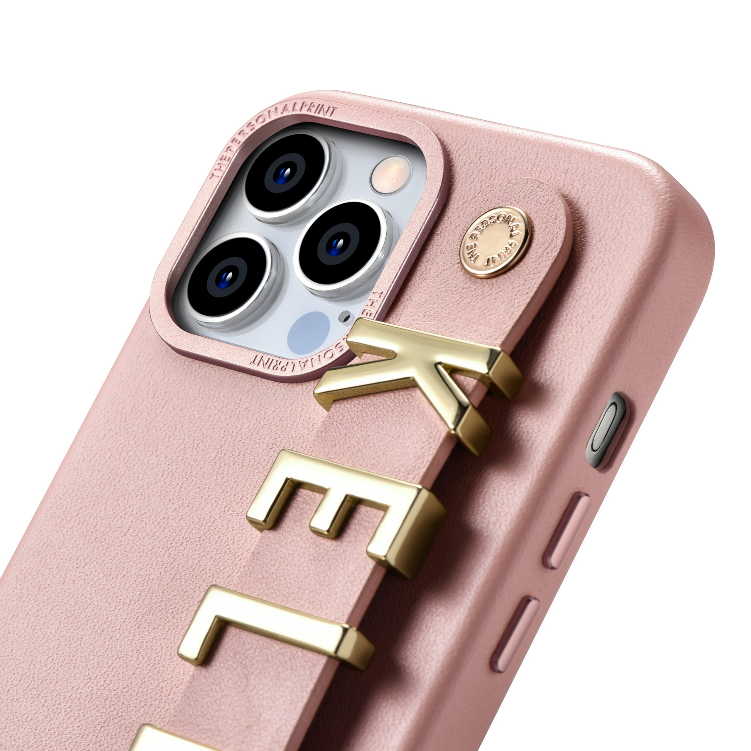 iPhone 15 Pro Letter Strap Case- Blush Nude - Image 4
