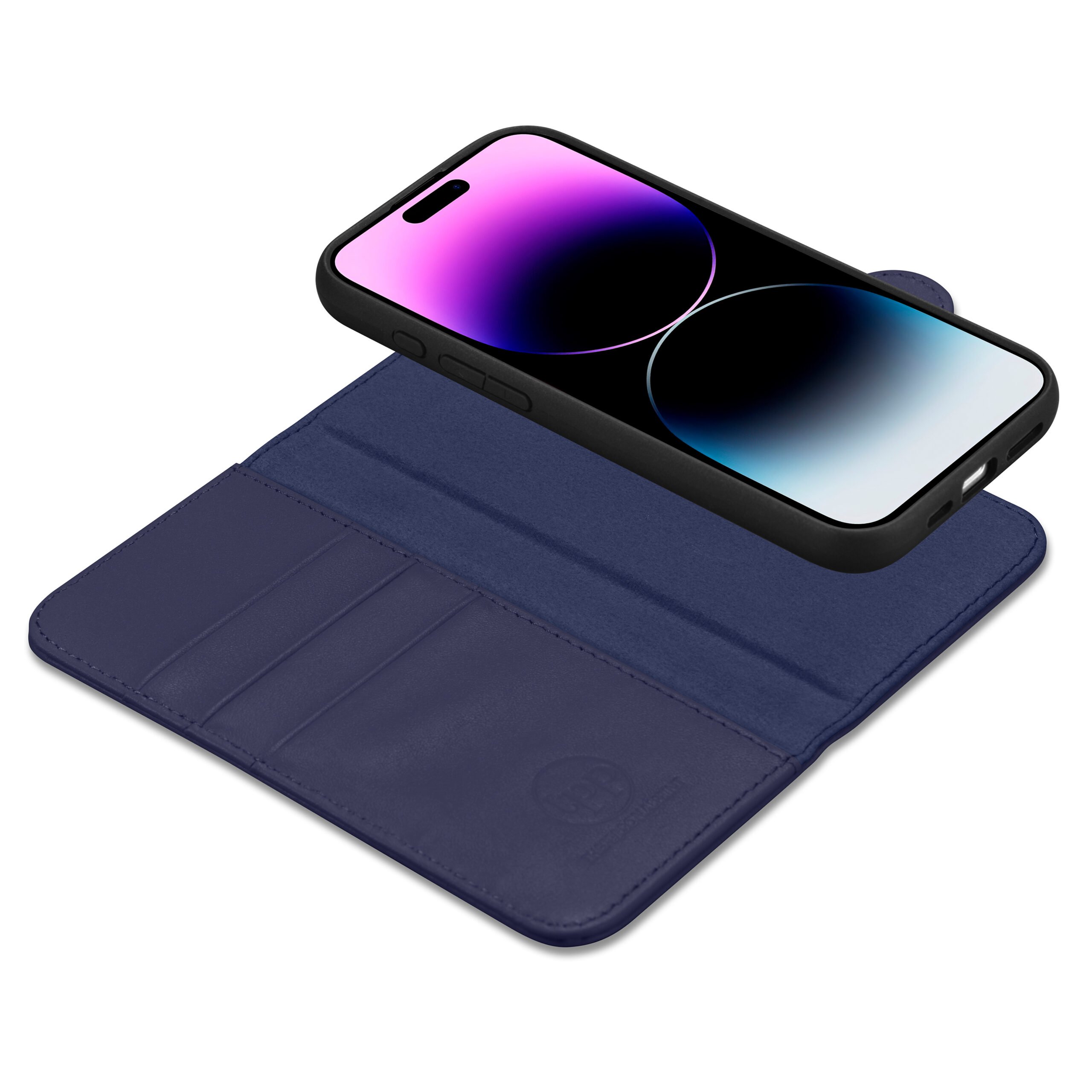 iPhone 15 Pro Max Leather Wallet Case with MagSafe- Black - Image 11