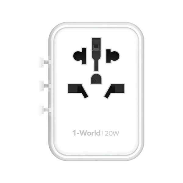 Momax 1-World AC Travel Adapter 3-Port Travel Charger 20W - Image 5