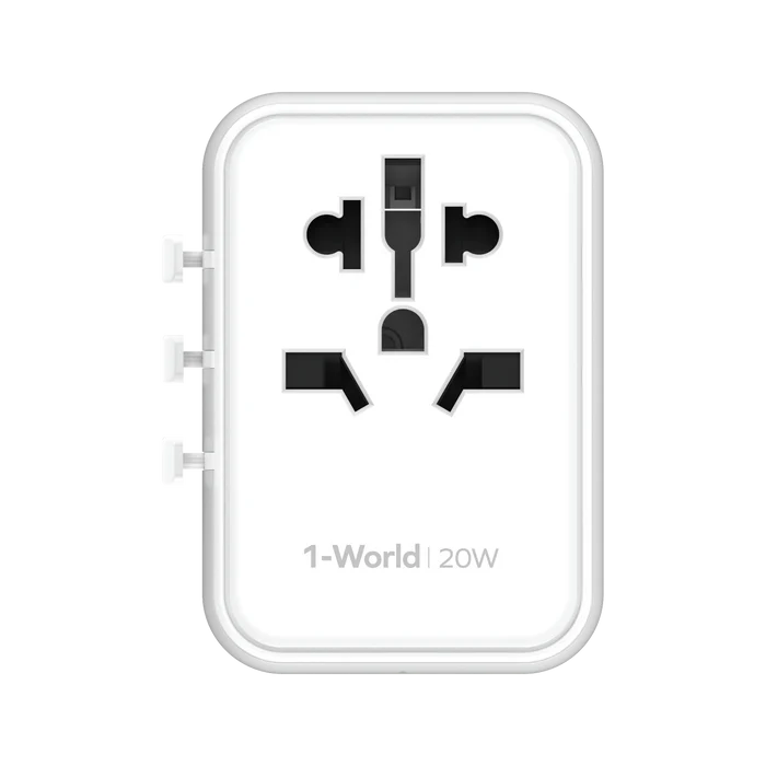 Momax 1-World AC Travel Adapter 3-Port Travel Charger 20W - Image 5