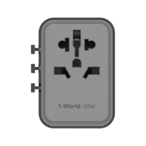 Momax 1-World AC Travel Adapter 3-Port Travel Charger 20W