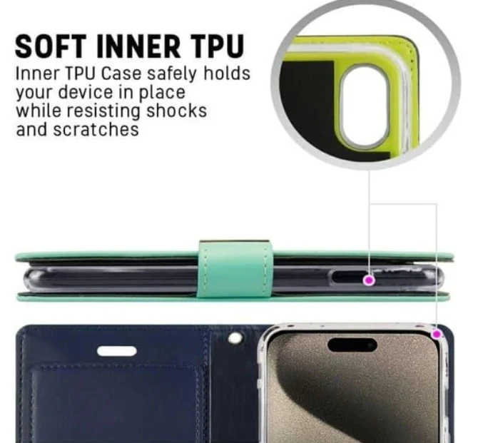 iPhone 17 Mercury Rich Diary Wallet Case - Image 6