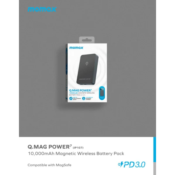 MOMAX Q.MAG POWER 7 Magnetic Wireless Battery Pack 10000MAH - Image 3