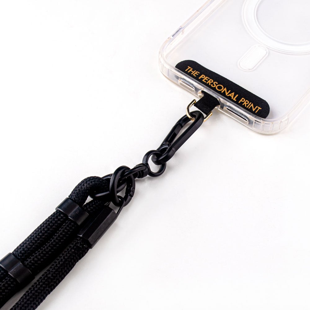 Universal Wrist Phone Strap- Cord Black Black/Hardware - Image 3