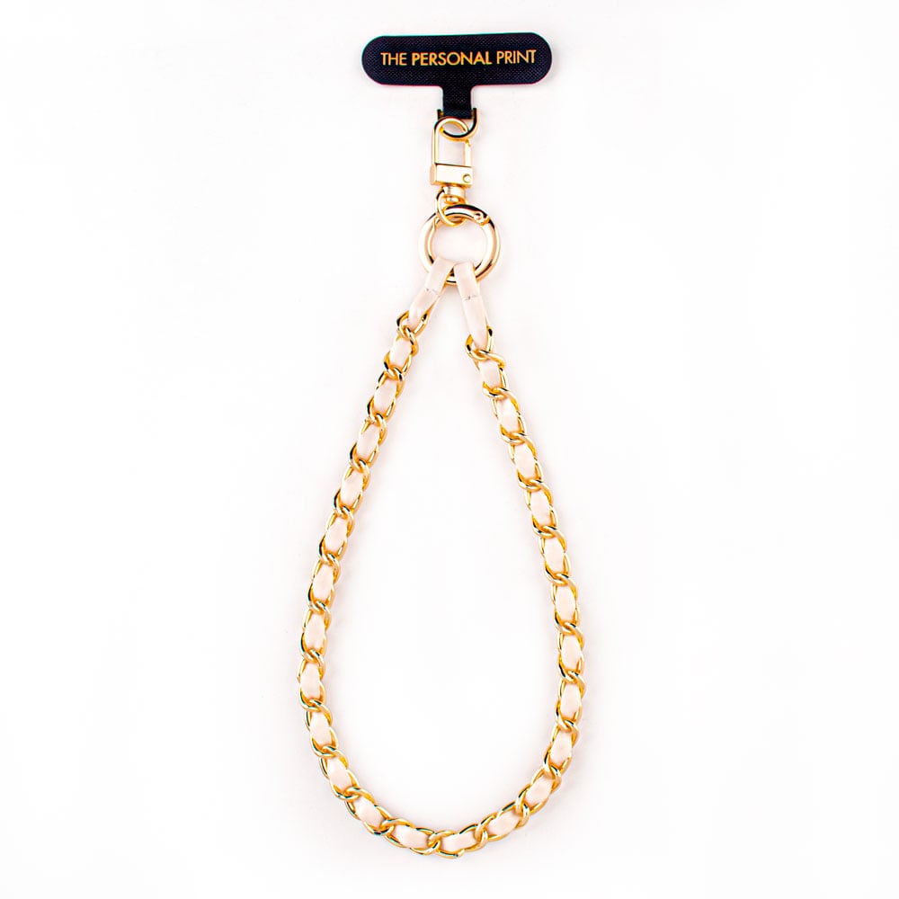 Universal Wrist Phone Strap- Leather/Gold Hardware - Image 3