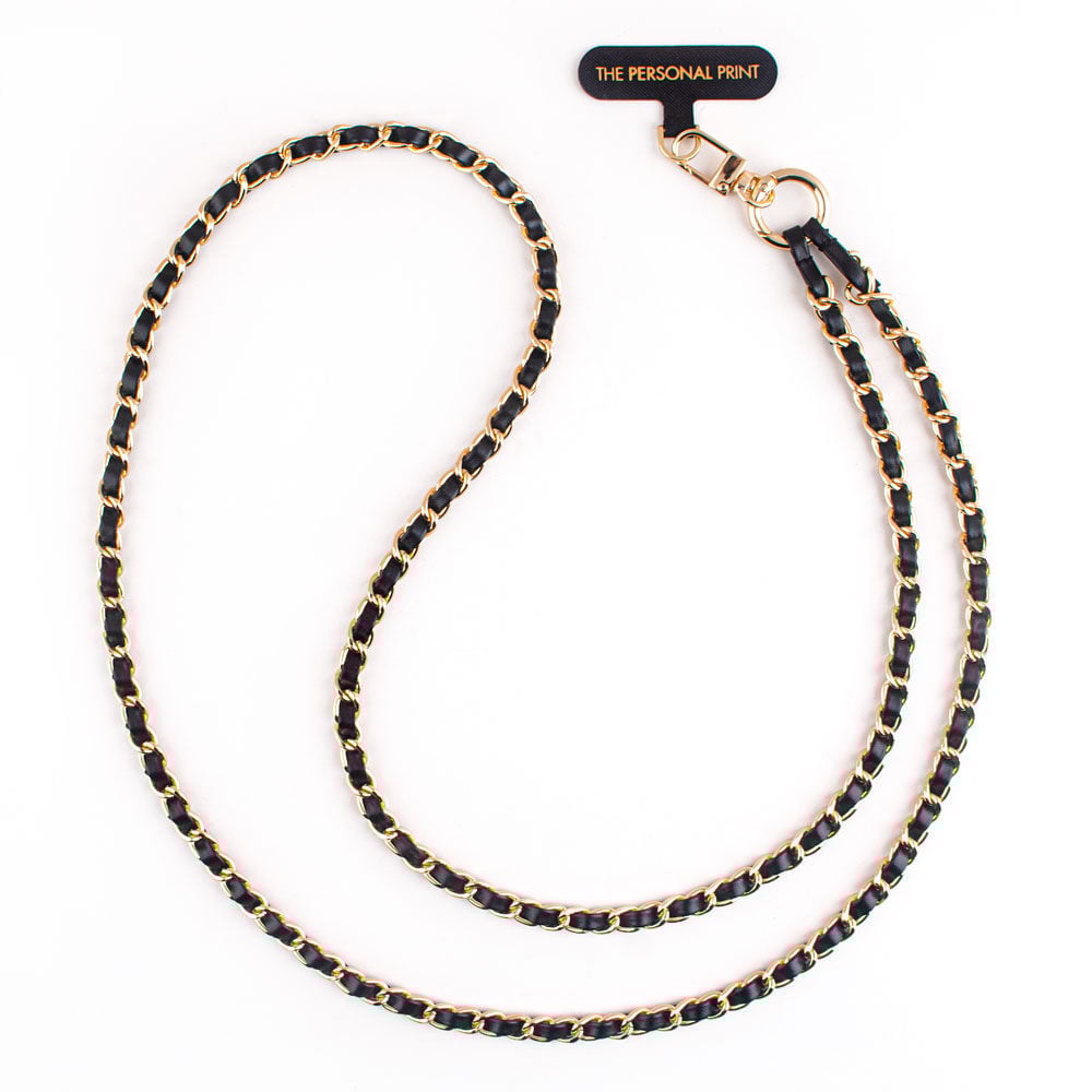 Universal Cross Body Phone Strap Leather/Gold Hardware