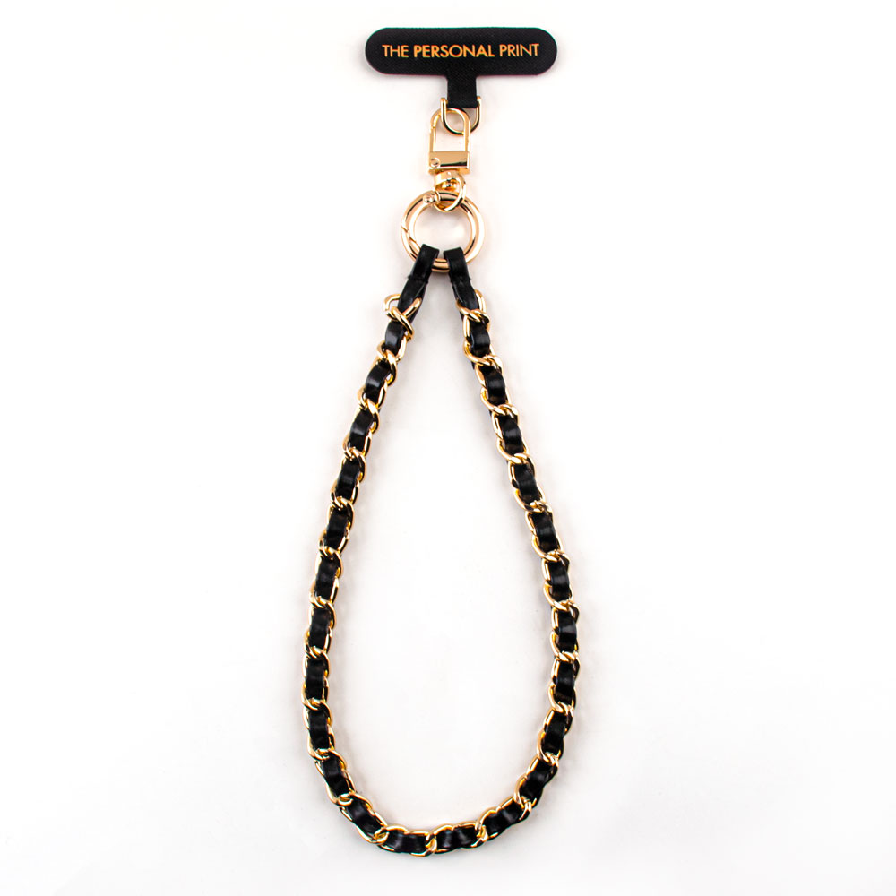 Universal Wrist Phone Strap- Leather/Gold Hardware