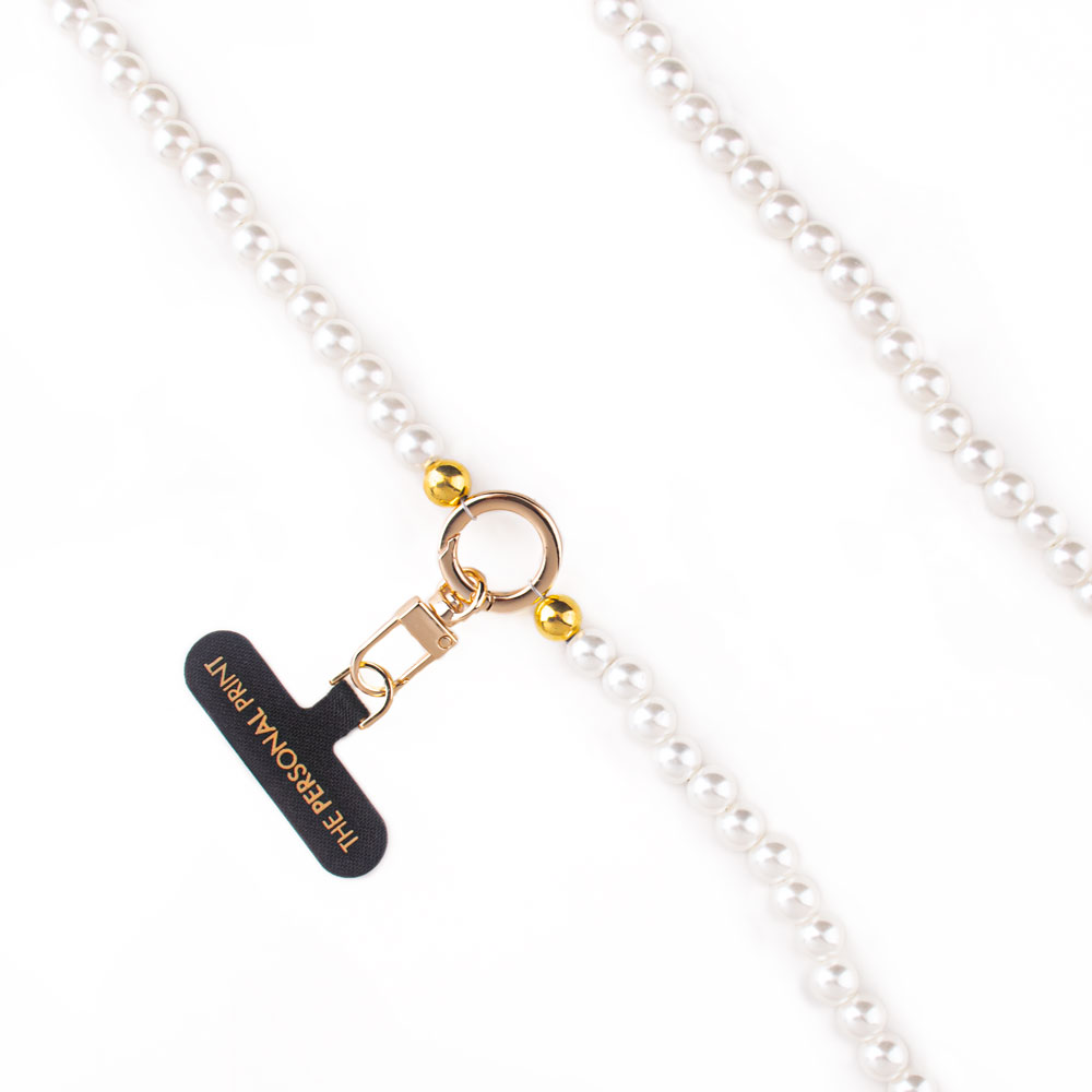 Universal Wrist Phone Strap- Pearl White Chain - Image 4