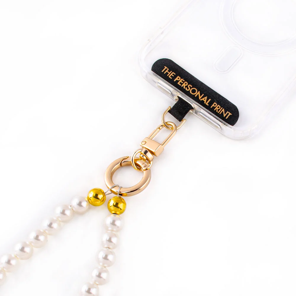 Universal Wrist Phone Strap- Pearl White Chain - Image 2