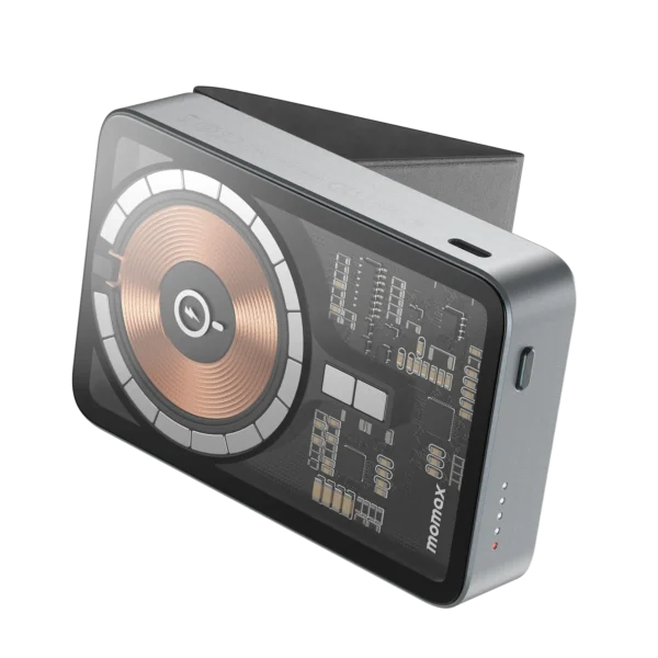 MOMAX Q.MAG POWER 11 Magnetic Wireless Battery Pack With Stand 10000MAH - Image 2