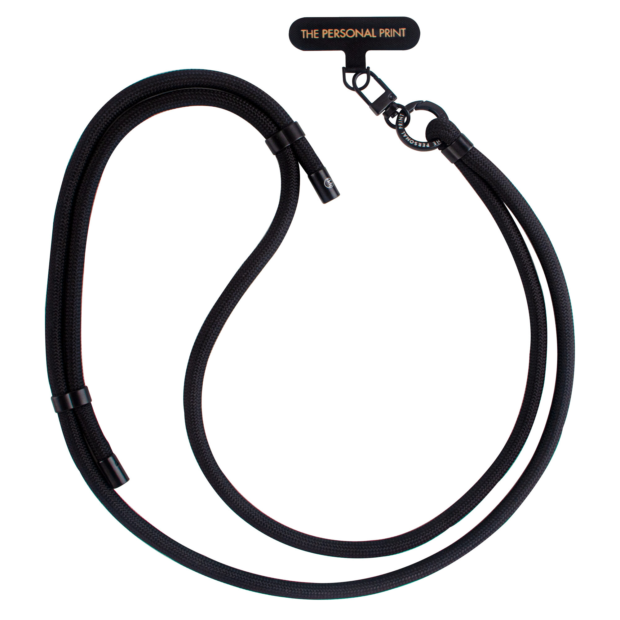 Universal Cross Body Phone Strap- Cord Black Black/Hardware
