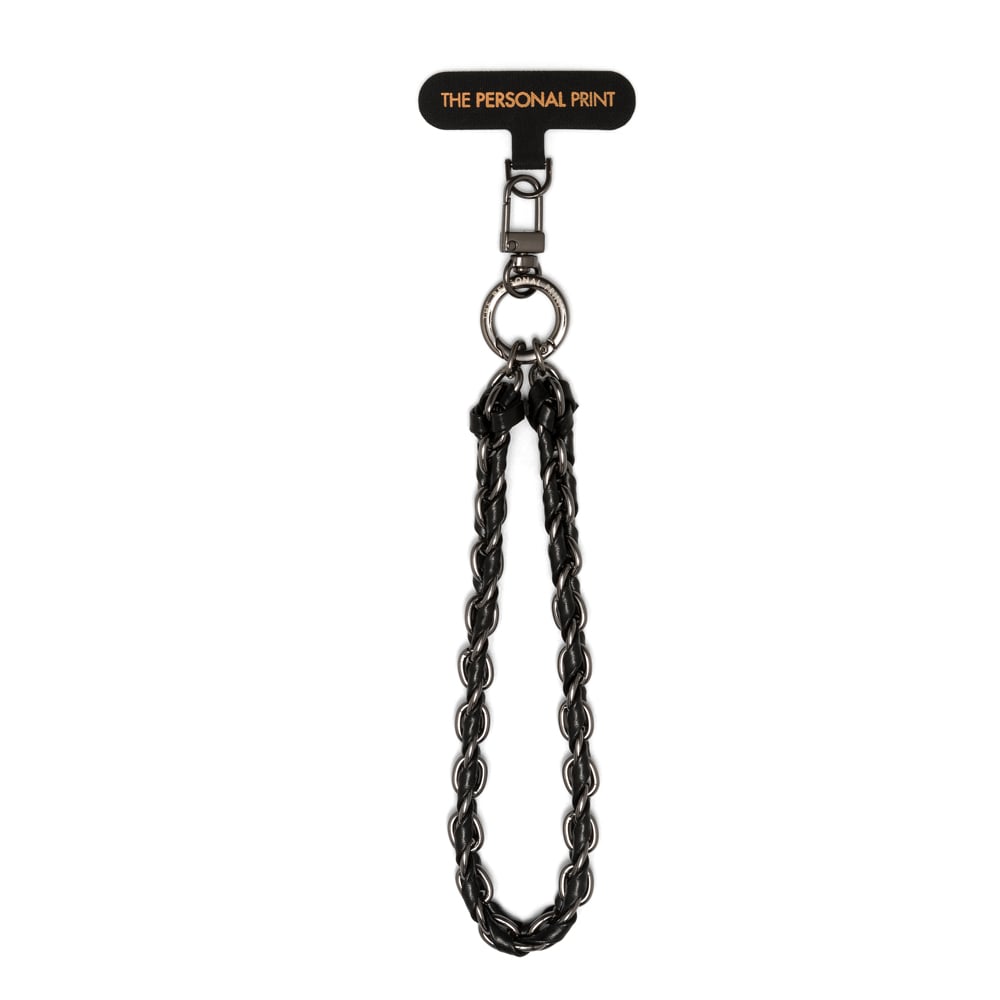 Universal Wrist Phone Strap- Twisted Leather Black - Image 5