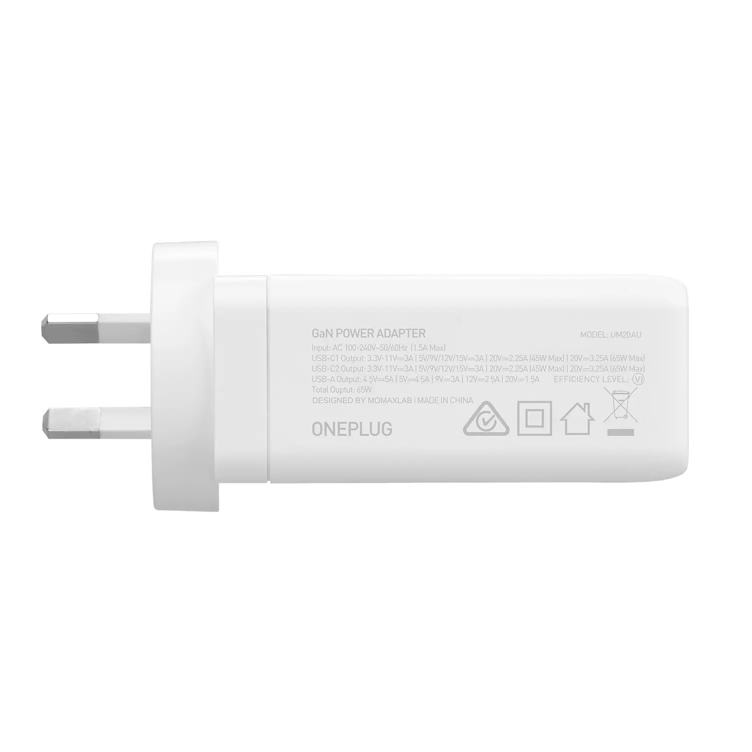Momax ONEPLUG 65W 3-Port GaN Wall Charger - Image 6
