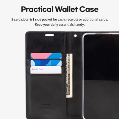 Samsung S26 Mercury Blue Moon Diary Case With Magnetic Ring - Image 2