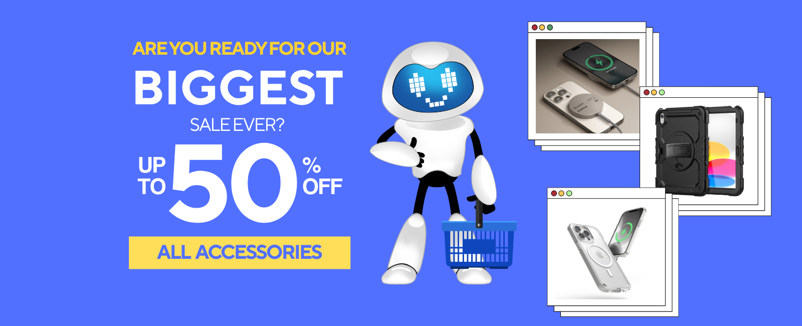 Yellow and Black Modern Sale Flyer (1600 x 650 px)