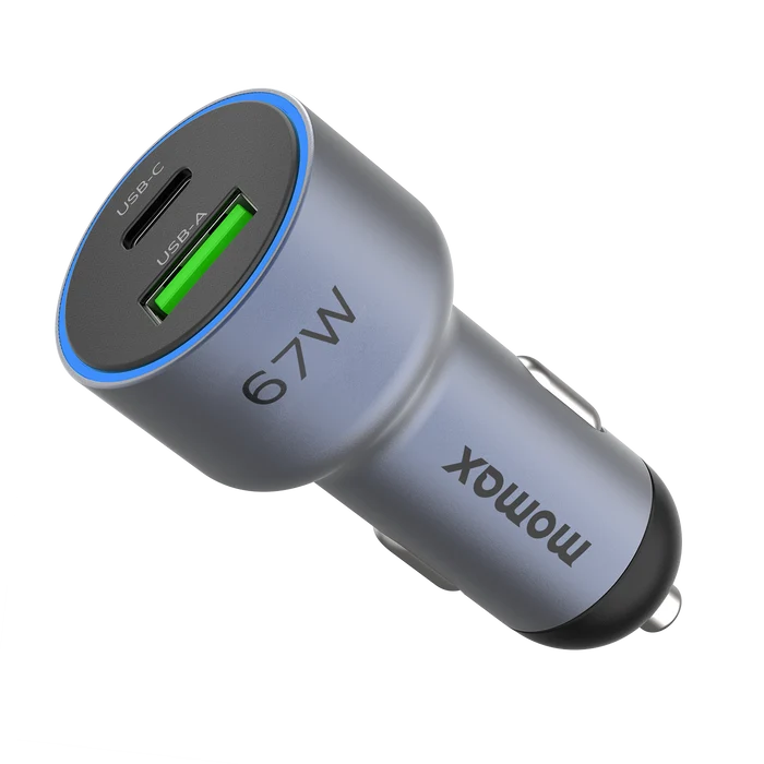 Momax MoVe Dual-Port Car Charger 67W with Charging Cable - Image 3